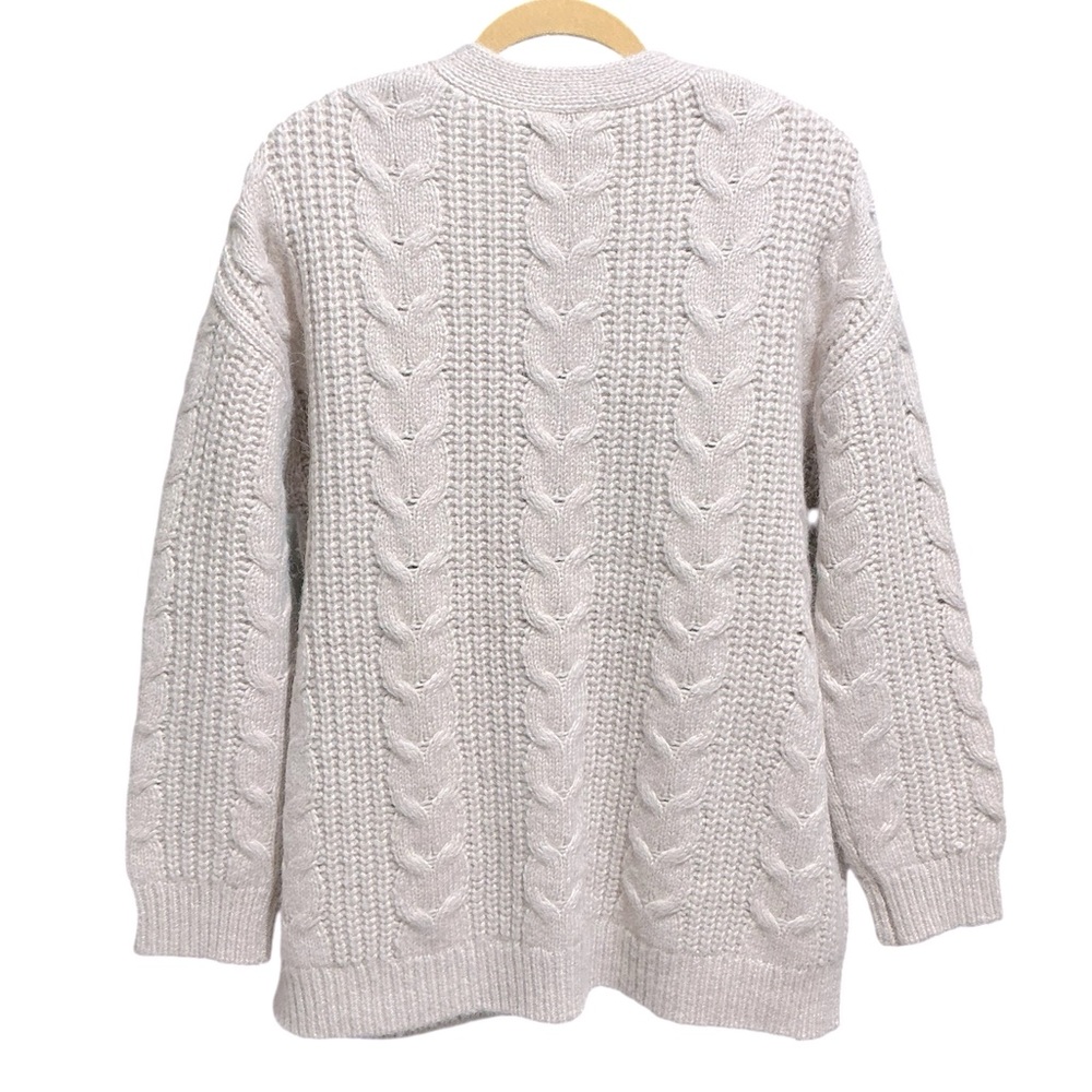 JENNI KAYNE Cable Cocoon Cardigan XS 27” P2P Blush $395 Retail NWT - Picture 10 of 12